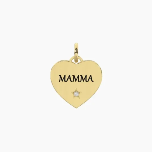 Kidult - PENDENTE dorato con scritta mamma Mamma | felicità