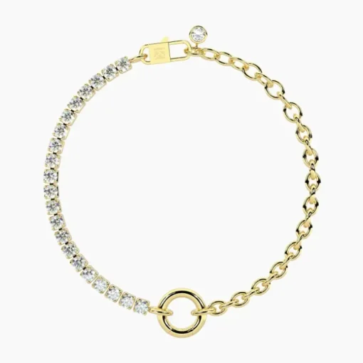 Kidult - Bracciale dorato con catena rolò Duetto