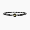 Kidult - Bracciale elastico uomo con agata nera e infinito Infinito | oltre i limiti