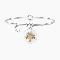 KIDULT Bracciale rigido con ciondolo albero della vita