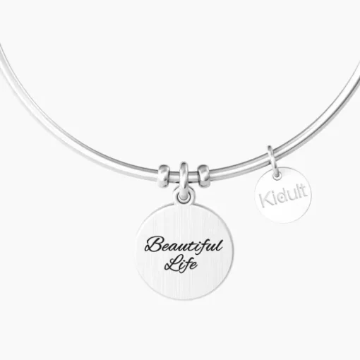 KIDULT Bracciale rigido con ciondolo albero della vita