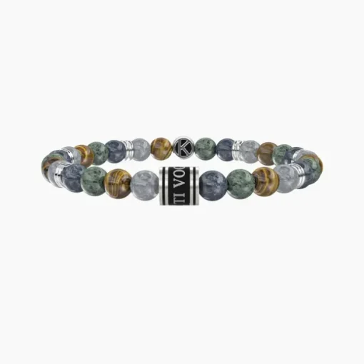 Kidult - Bracciale elastico con pietre alternate - PAPÀ TI VOGLIO BENE -