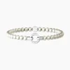 Kidult - Bracciale in acciaio con perle conchiglia