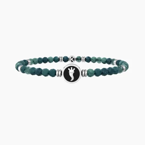 Kidult - Bracciale in acciaio 316L PVD nero agata