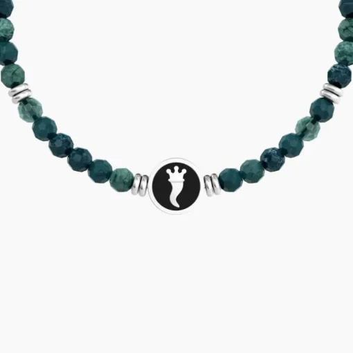 Kidult - Bracciale in acciaio 316L PVD nero agata