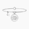 KIDULT - Bracciale rigido per la nonna con ciondolo rotondo NONNA | LEGAME PER SEMPRE
