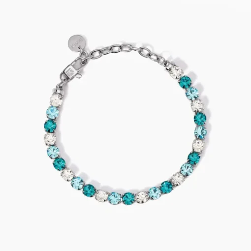 Kidult - Bracciale tennis con cristalli bianchi e blu STYLE 12