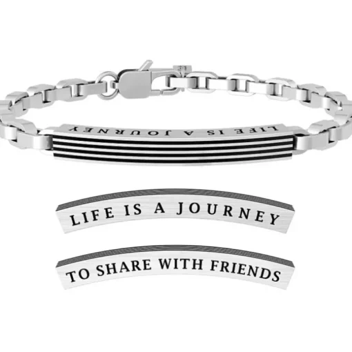Kidult - Bracciale uomo Life Is A Journey To Share With A Friends