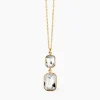 Kidult - Collana a girocollo dorato con cristalli pendenti STYLE 01