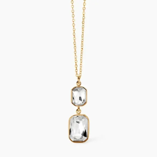 Kidult - Collana a girocollo dorato con cristalli pendenti STYLE 01