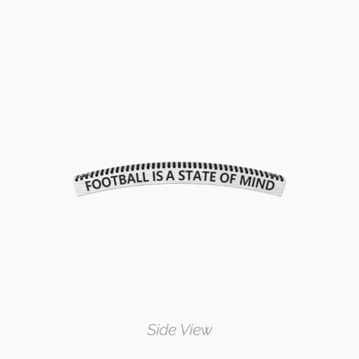 Kidult -Bracciale uomo con agata nera e piastra rettangolare Football is a state of mind