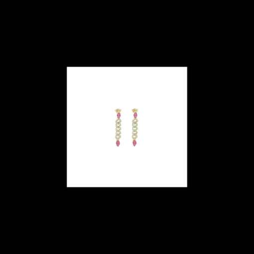 Laura P. - ORECCHINI GROUMETTE E PIETRE ROSA TAGLIO NAVETTE