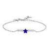 Luca Barra - BRACCIALE DONNA IN ACCIAIO CON STELLA BLU E CRISTALLI BIANCHI