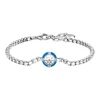 Luca Barra - BRACCIALE UOMO IN ACCIAIO CON ROSA DEI VENTI E DETTAGLIO BLU