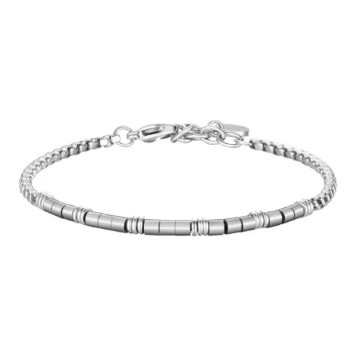 Luca Barra - BRACCIALE UOMO IN ACCIAIO CON ELEMENTI IN ACCIAIO