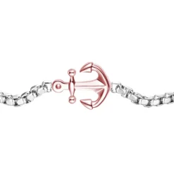Luca Barra - BRACCIALE UOMO IN ACCIAIO IP ROSE CON ANCORA