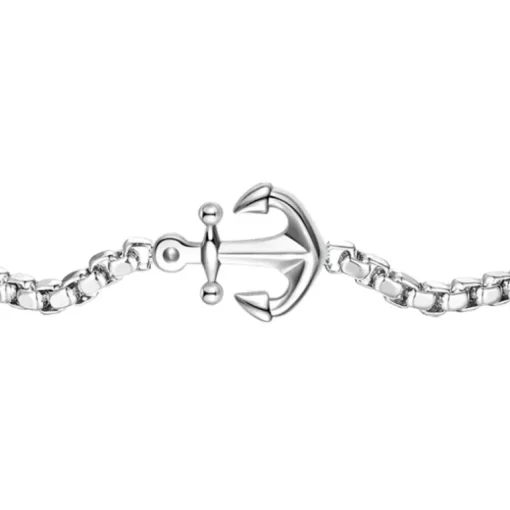 Luca Barra - BRACCIALE UOMO IN ACCIAIO CON ANCORA