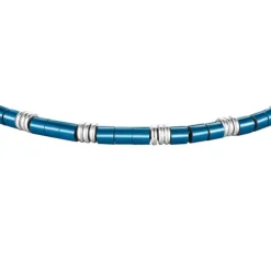 Luca Barra - BRACCIALE UOMO IN ACCIAIO CON ELEMENTI IN ACCIAIO IP BLU