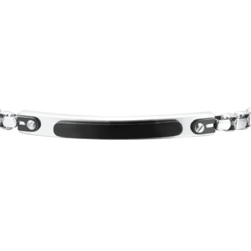 Luca Barra - BRACCIALE UOMO IN ACCIAIO PIASTRA IP BLACK
