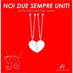 Luca Barra - COLLANA COPPIA IN ACCIAIO CON CUORE