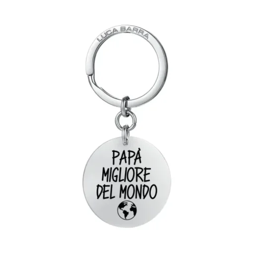Luca Barra - PORTACHIAVI UOMO IN ACCIAIO PAPA' MIGLIORE AL MONDO