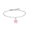 LUCA BARRA - BRACCIALE STELLA SMALTO ROSA