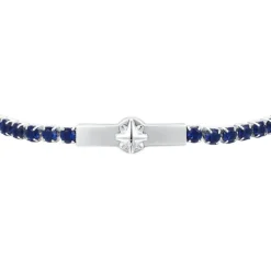 Luca Barra - BRACCIALE TENNIS UOMO ROSA DEI VENTI E ZIRCONI BLU
