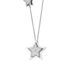 Luca Barra - Collana stelle con cristalli bianchi