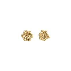 LUCA BARRA - ORECCHINI DONNA IN ACCIAIO IP GOLD CON ROSA