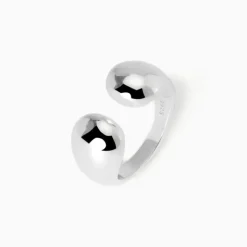 Mabina - Anello chunky aperto in argento Buonumore
