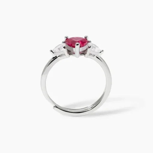 Mabina - Anello con rubino sintetico taglio cuore LOVELY