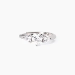Mabina - Anello in argento con zirconi cuore Lovely