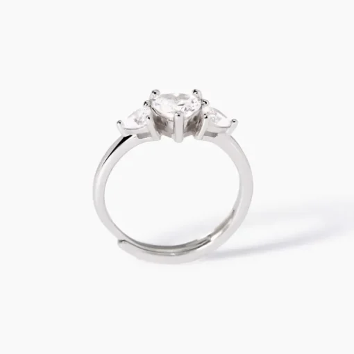Mabina - Anello in argento con zirconi cuore Lovely