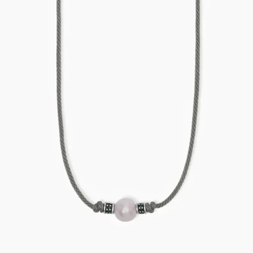 MABINA - Collana in argento con cristalli verdi TROPICAL