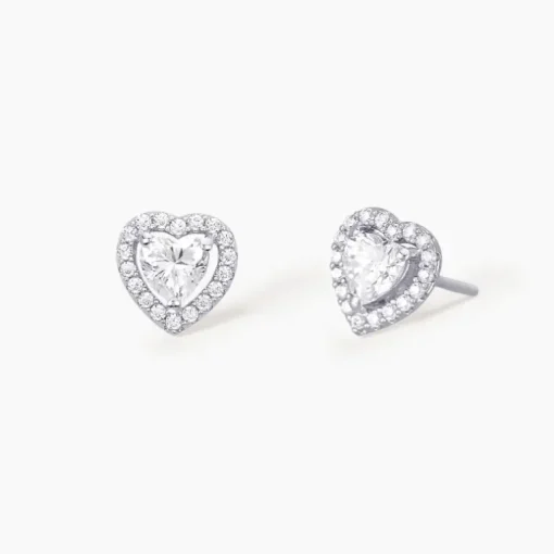 Mabina Orecchini a lobo con cuore in zirconi LOVE AFFAIR