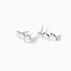 Mabina - Orecchini in argento con zirconi cuore Lovely