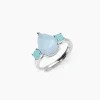 Mabina - Anello con fusion stone azzurro SANTORINI