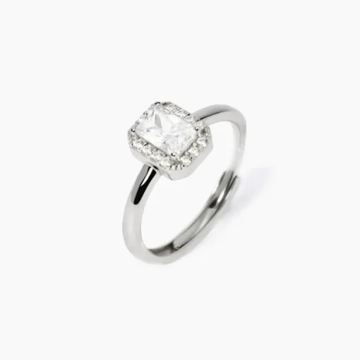 Mabina - Anello con zircone taglio ottagonale COOL OR RÉTRO?