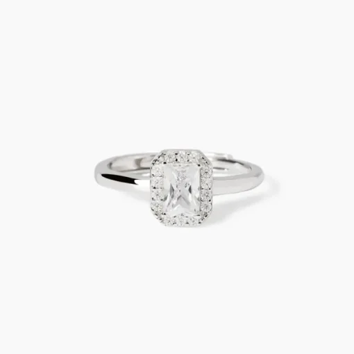 Mabina - Anello con zircone taglio ottagonale COOL OR RÉTRO?