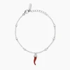 Mabina - Bracciale in argento con cornetto smaltato OVER THE LUCK