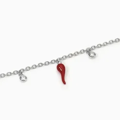 Mabina - Bracciale in argento con ciondoli cornetto OVER THE LUCK
