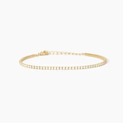 Mabina Bracciale tennis placcato oro con zirconi MINI TENNIS