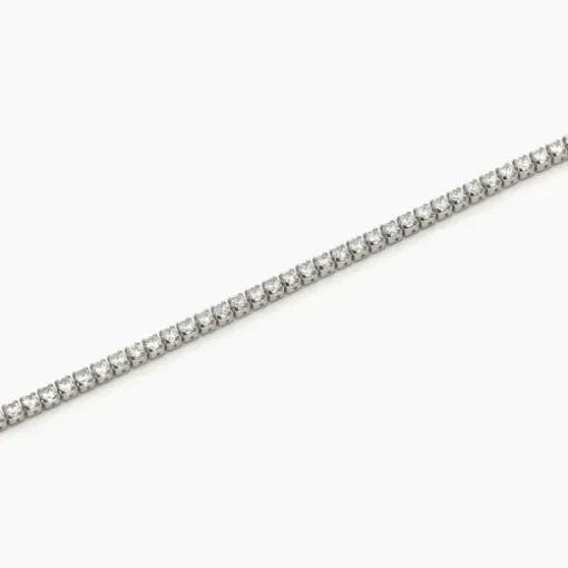 MABINA - Cavigliera in argento con zirconi bianchi MINI TENNIS