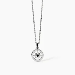 Mabina - Collana in argento con rosa dei venti JOURNEY