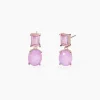 MABINA - Orecchini con fusion stone rosa SANTORINI