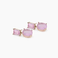 MABINA - Orecchini con fusion stone rosa SANTORINI