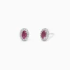 Mabina - Orecchini in argento a lobo con rubini sintetici COOL OR RÉTRO?