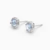 Mabina - Orecchini in argento a lobo con acquamarina sintetica REVIVAL
