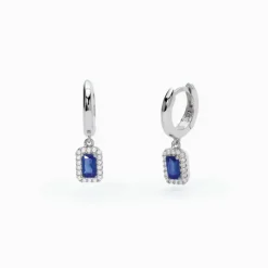 Mabina - Orecchini in argento a cerchio con zaffiri sintetici COOL OR RÉTRO?