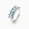 Mabina - Anello donna in argento con acquemarine sintetiche
